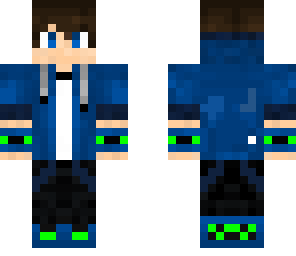 neon green and blue boy