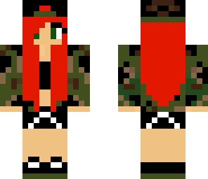 camo girl with red hair