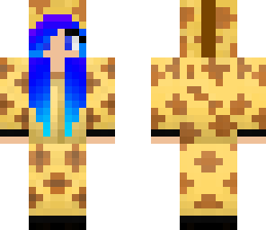 giraf girl with blue hair