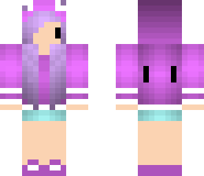 purple hoodie chibi girl
