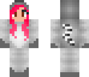 lemur girl with pink hair