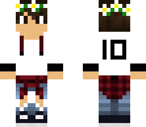 guy with flower crown and flannel 