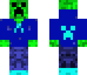 creeper in blue jacket