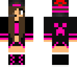 cute black and pink gamer girl