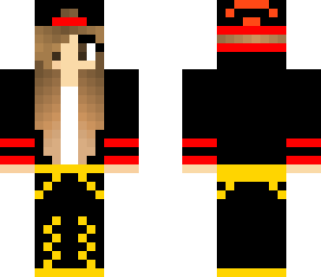 cool red and yellow girl skin