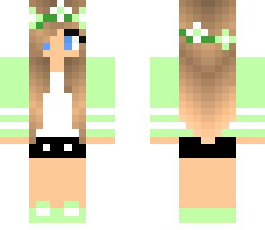 cute mint green girl