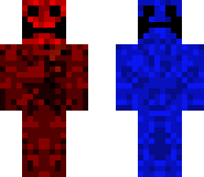 blue and red