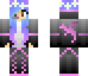 pink blue purple ombre girl