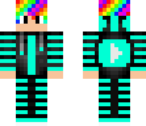 youtuber rainbow hair nitro style