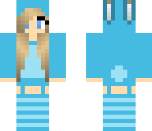 cute blue bunny skin