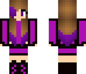 purple and black paintball girl