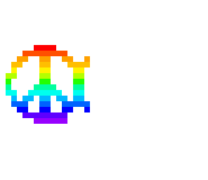 rainbow peace sign