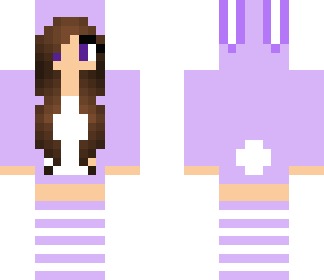 pastel lavender bunny girl