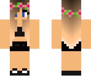 black crop top girl