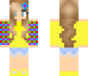 yellow rainbow girl