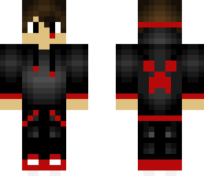 red in black
