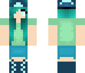 blue skater girl