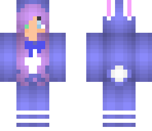 purple blue bunny