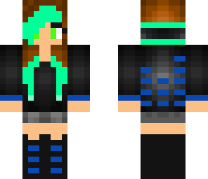 fixed green and blue dj girl