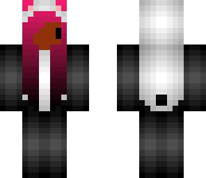 panda suit pink hair