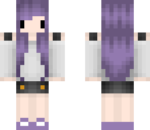 chibi girl purple af