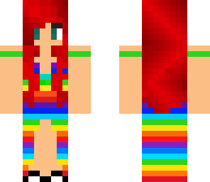 rainbow dress girl