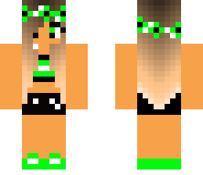 green flower teen girl