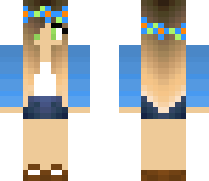 blue flower girl