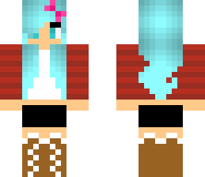 blue hair coat girl