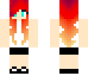 fire girl white