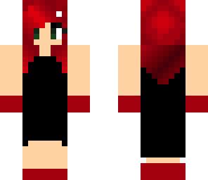 red head in dress