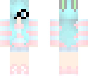 kawaii girl green ears
