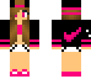 cute pink nike girl