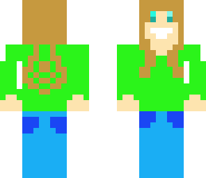 backwards green girl