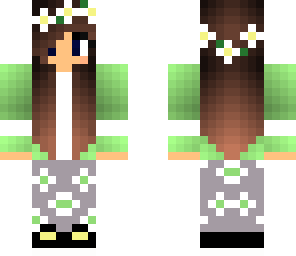 green hippie girl