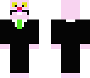 pink rabbit-tuxedo
