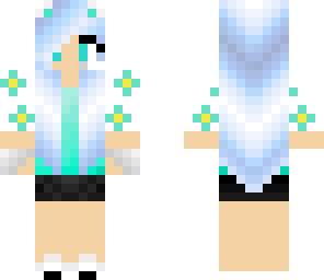 cute bluehaired girl