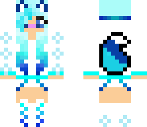 minty artic wolf girl