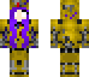 purple girl in spring trap