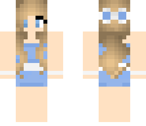 simple blue dress with bow