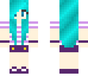 purple stripe girl