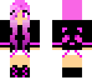 pink black panda girl