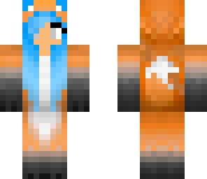 blue haired fox girl