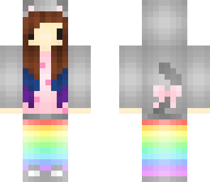 me  with my nyan cat outfit