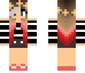 red ombre and stripes girl