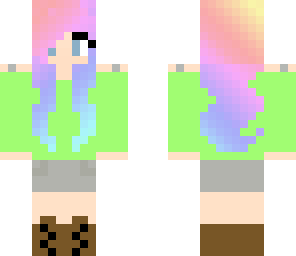 rainbow hair girl