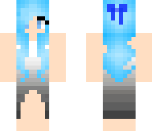 blue haired girl