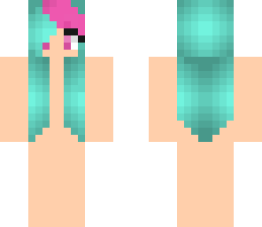teal and pink hair base
