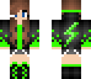 green lightning girl edit