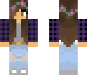 purlple flannel with flower crown